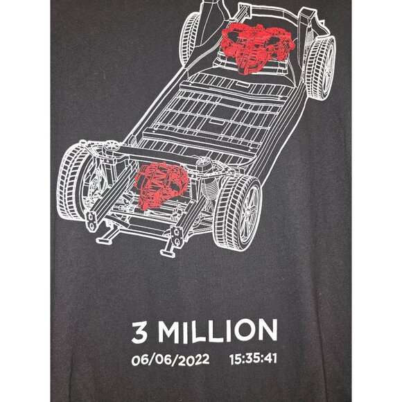 Set of 3 Large Tesla Mens T-Shirts Black Limited Editions - Picture 9 of 11